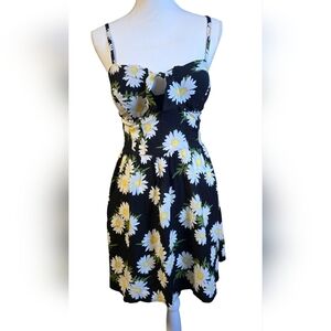 Jolie & Joy Stylish Gray Dress with Daisy Pattern